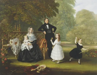 A Victorian Family in a Garden